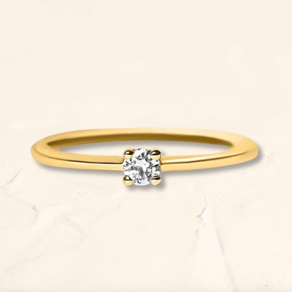 Bague de fiançailles solitaire Saral diamant 0,07 carats en or jaune