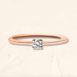 Bague de fiançailles solitaire Saral diamant 0,07 carats en or rose