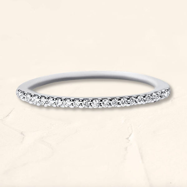 Fine eternity diamond ring - Shadi ring in 18K White Gold