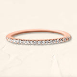 Fine eternity diamond ring -rose gold 18K Shadi ring 