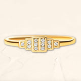 Rectangular Geometric 18K Yellow Gold Brami Ring