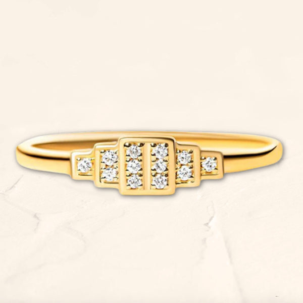 Rectangular Geometric 18K Yellow Gold Brami Ring