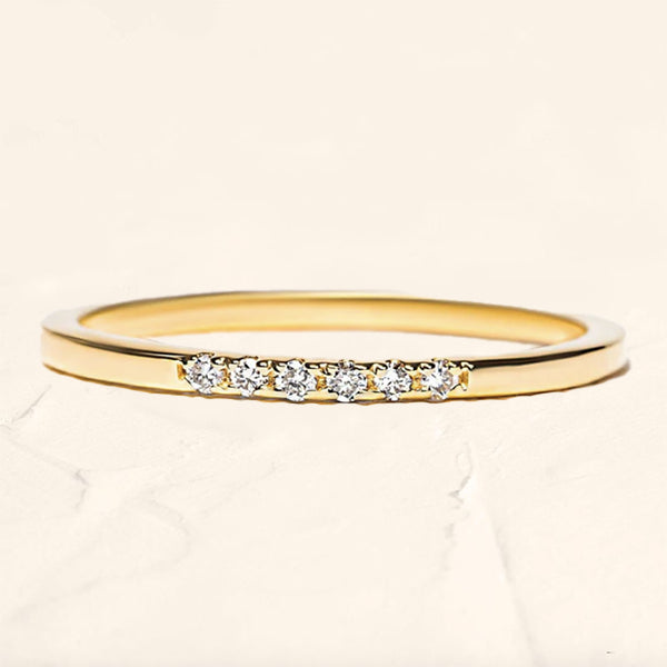 Anillo Nisha de oro con diamantes 