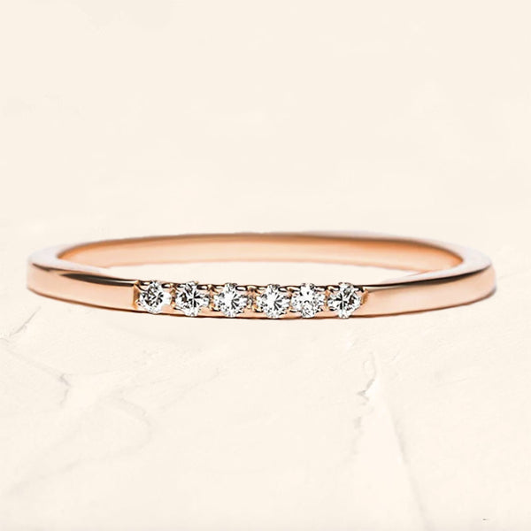 Nisha ring in rose gold and diamond