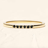 Nisha ring in gold vermeil and black diamonds