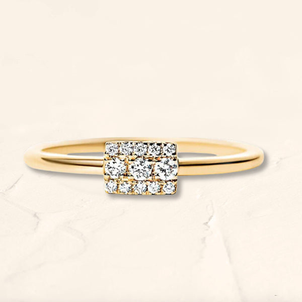 Rectangular 18K Yellow Gold Sapna Ring 