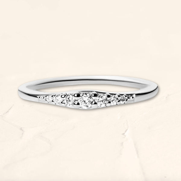 White gold diamond-paved Sushma wedding ring