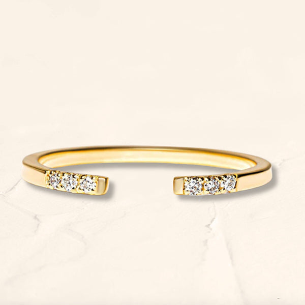 bague veda en or vermeil et diamant blanc