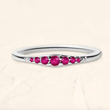 White gold ruby ring