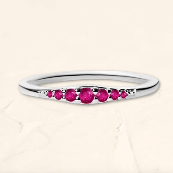 White gold ruby ring