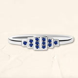 Sapphire and white gold Brami ring