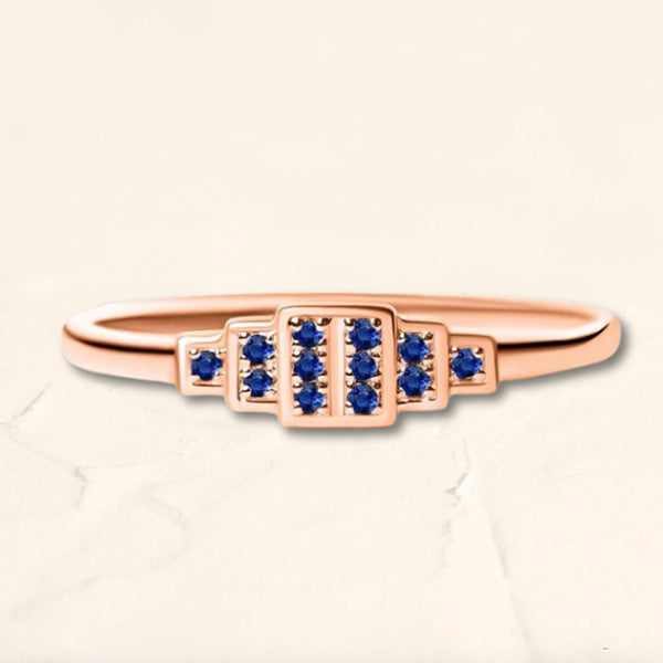 Brami ring in sapphire and rose gold