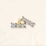 boucles d'oreilles tina Diamant or jaune