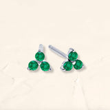 Pendientes flor esmeralda