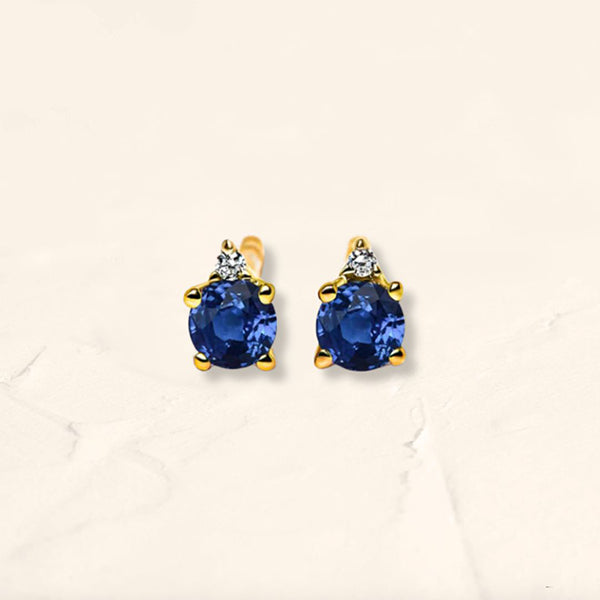 sapphire and diamond devi earrings