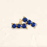 Earrings with sapphire