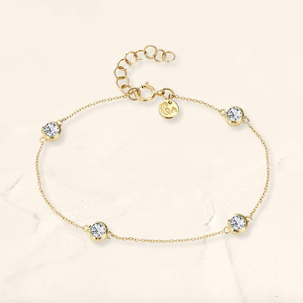 Bracelet Dhanya diamant sertis clos en or