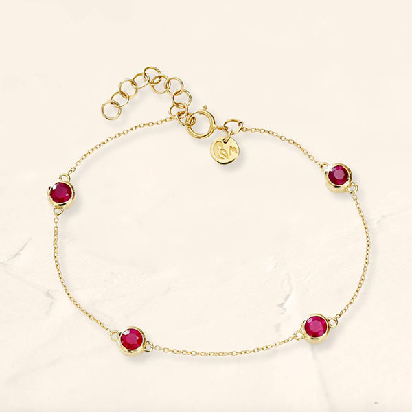 Dhanya ruby gold bracelet