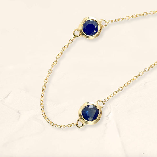 Bracelet Dhanya Sapphire closed setting