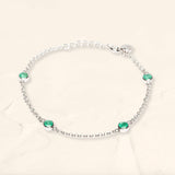 Dhanya emerald silver bracelet