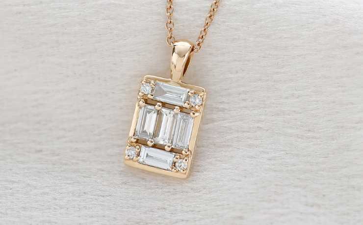 Collier en diamant géométrique Atma