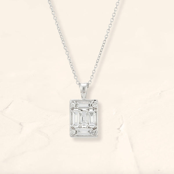 Atma geometrical diamond necklace