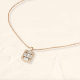 collier diamant geometrique Atma or rose