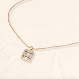 Atma geometrical diamond necklace rose gold