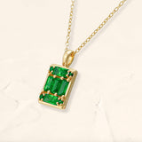 geometrical emerald necklace Atma