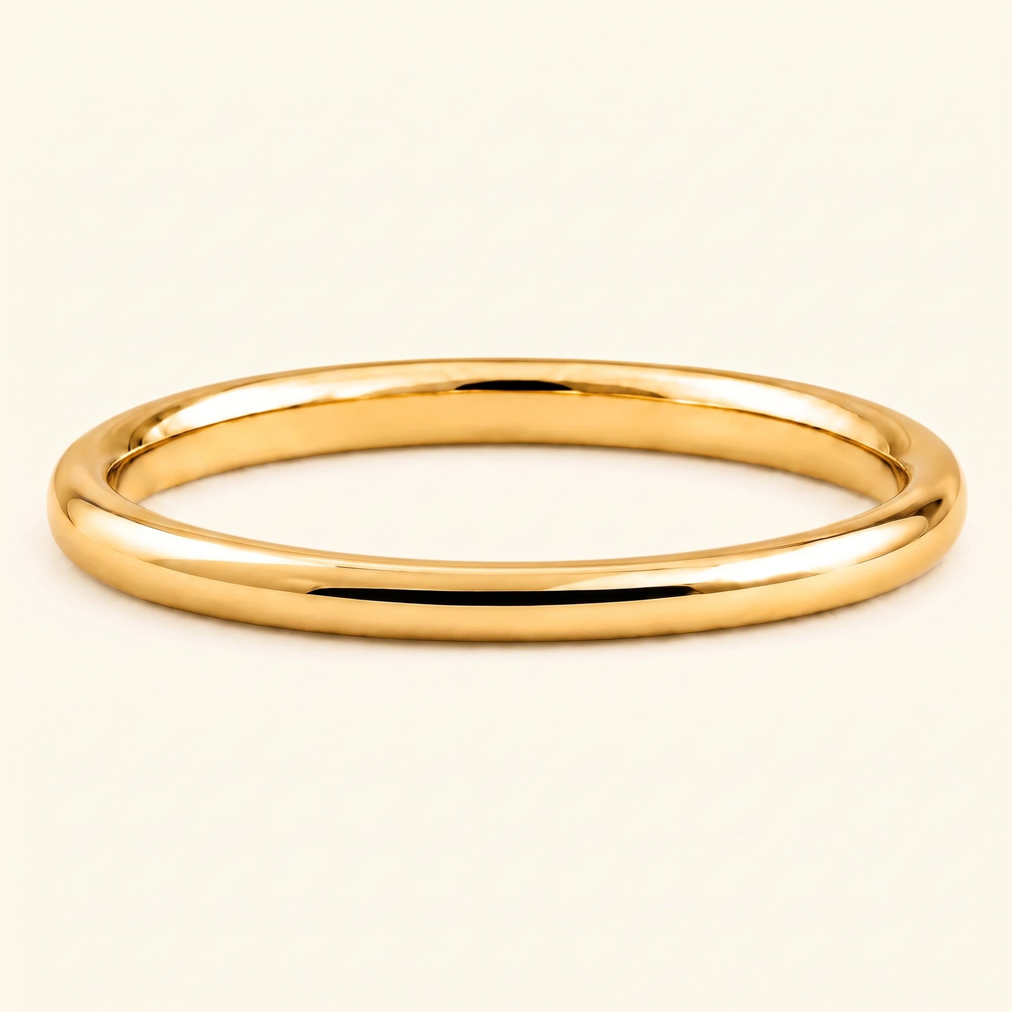 Alliance femme demi-jonc or jaune 18 carats Shunya