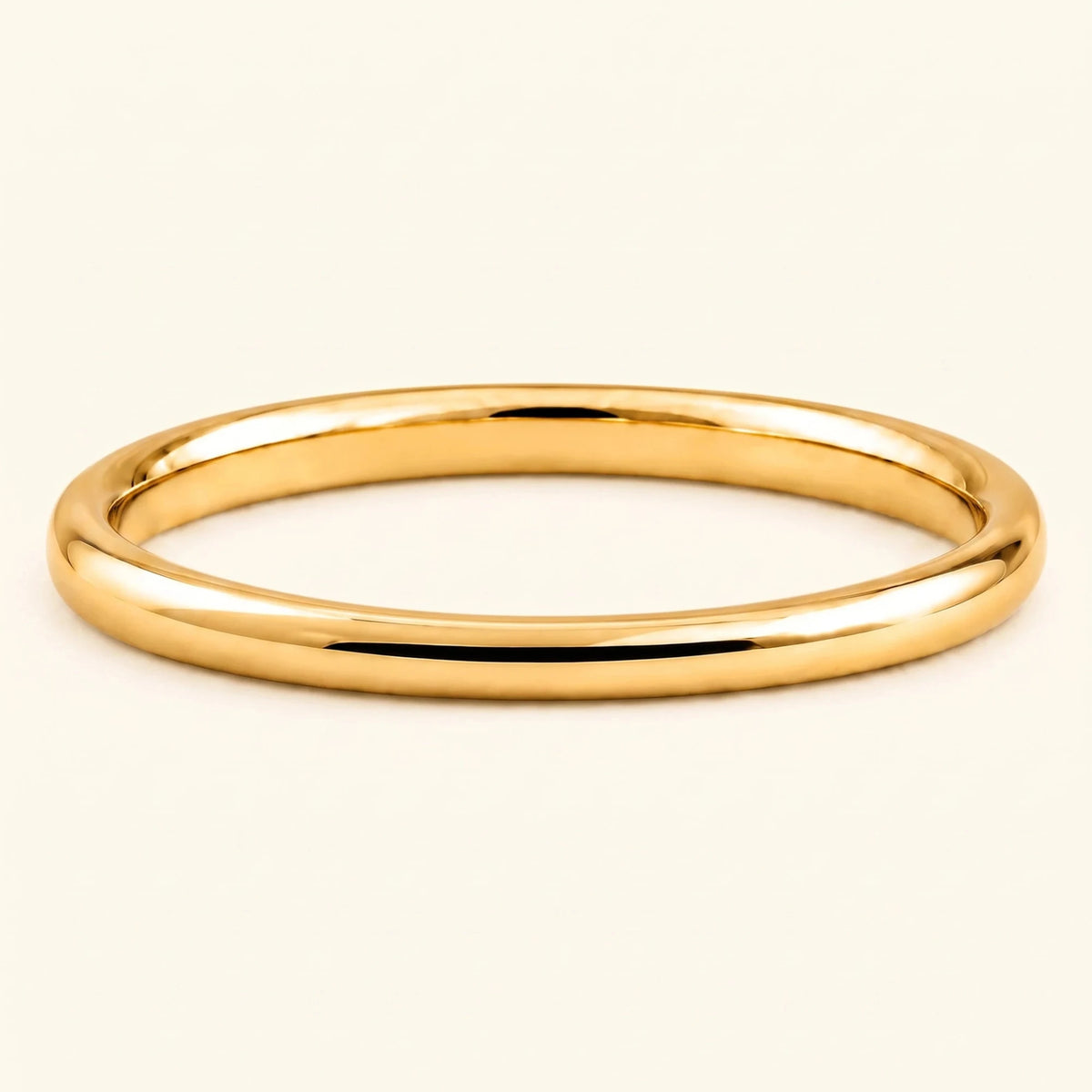 Alliance femme demi-jonc or jaune 18 carats Shunya