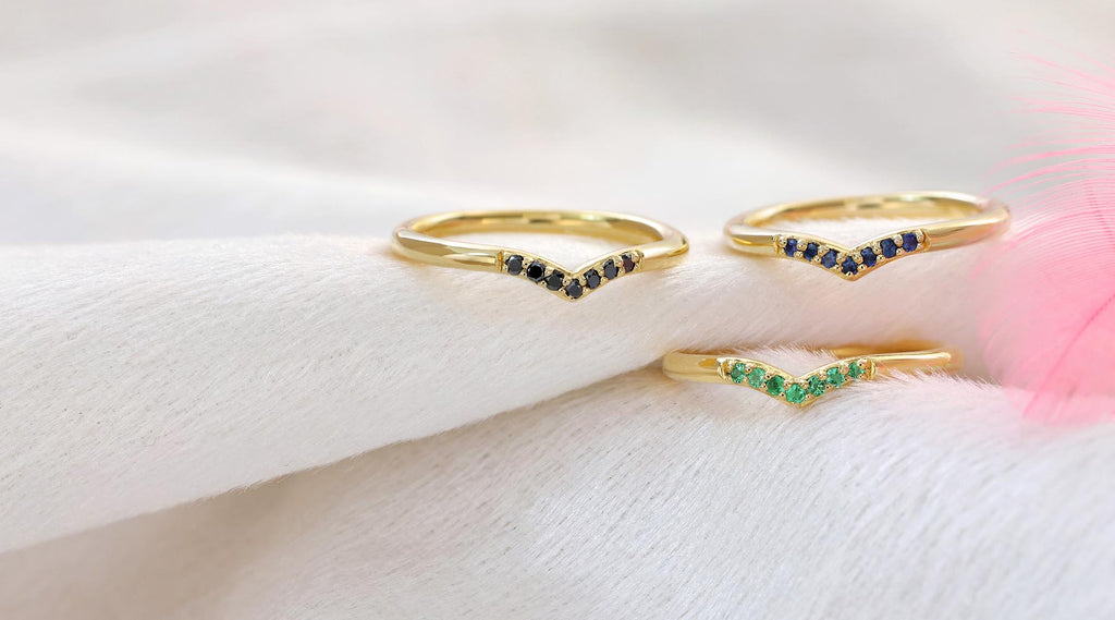 Alliances Sakshi en or jaune 18 carats Mayuri