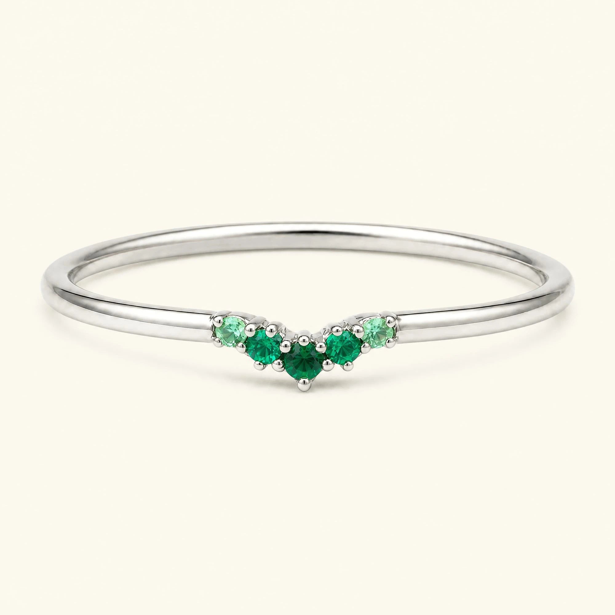 Bague Anaya canope or blanc 18 carats