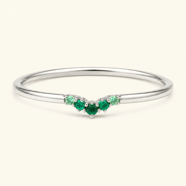 Bague Anaya canope or blanc 18 carats