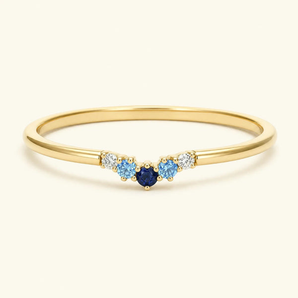 Bague anaya horizon or jaune 18 carats