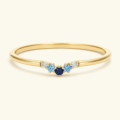 Bague anaya horizon or jaune 18 carats