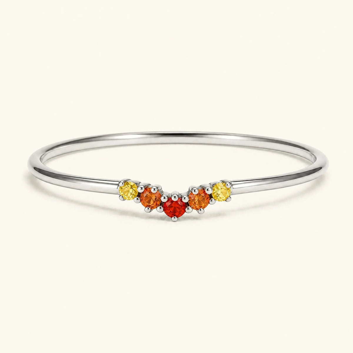 Bague anaya sunset or blanc 18 carats
