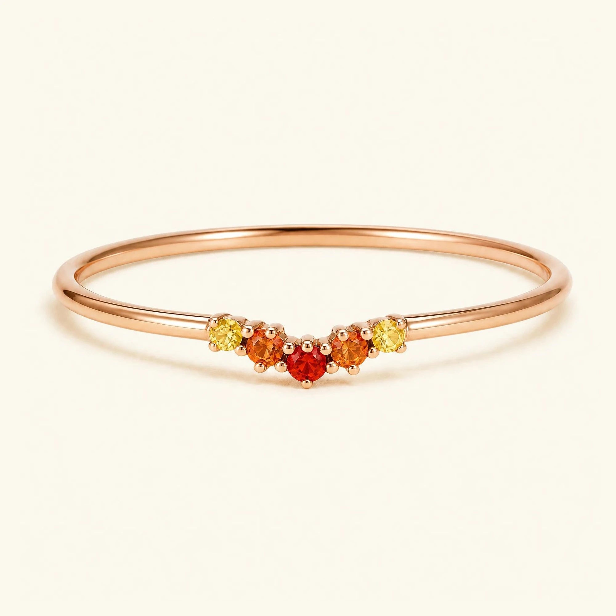 Bague anaya sunset or rose 18 carats