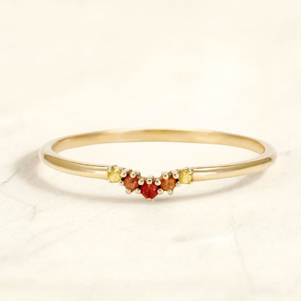 Bague or 18 carats anaya sunset pour femme