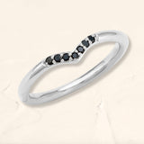 black diamond and 18K White Gold