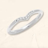 bague en v diamant en or blanc Sakshi