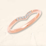 bague en v diamant en or rose Sakshi