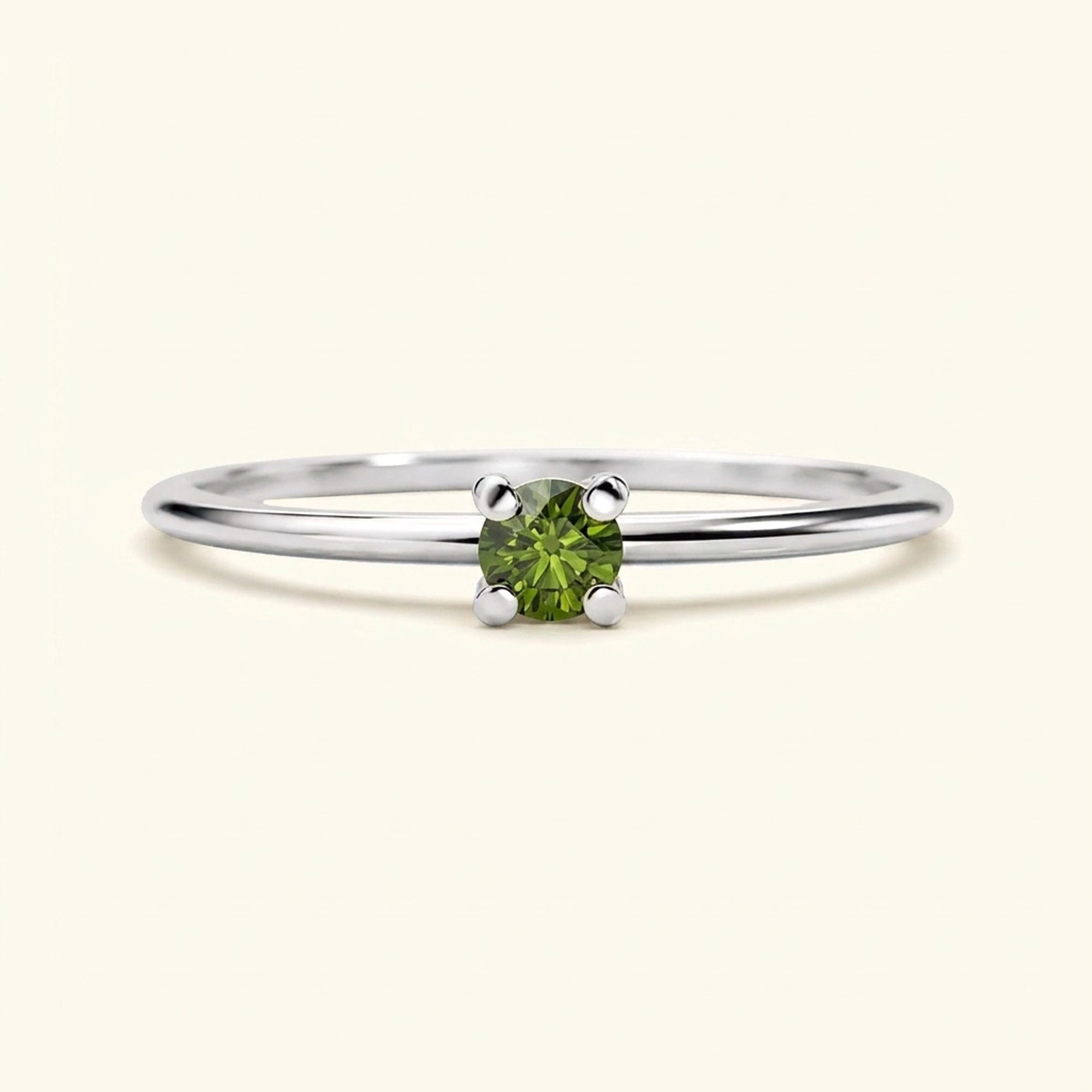 bague diamant vert or rose Saral