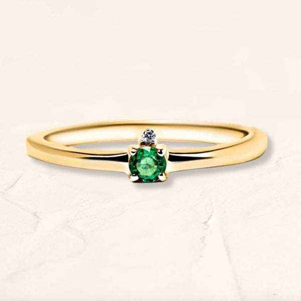 Devi emerald and diamond ring