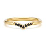 Sakshi black diamond wedding ring in v