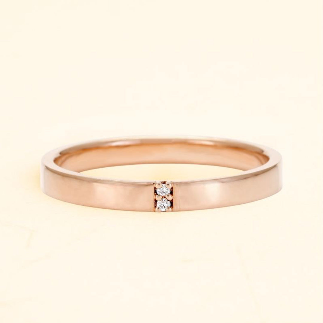 Kabir men's ring in 18-carat rose gold and diamond