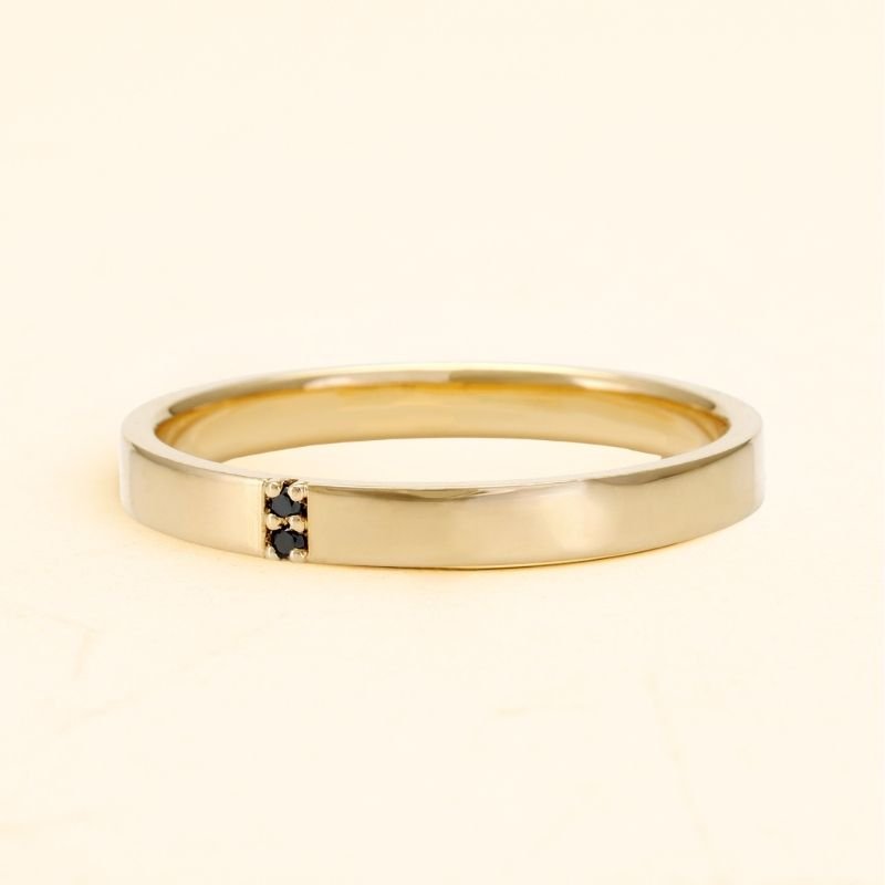 Kabir black diamond ring for men 18 carat gold