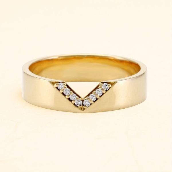 Bague pour homme en diamant  Rudra or jaune 18 carat 
