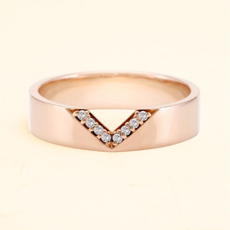 Bague pour homme en diamant  Rudra or rose 18 carat pour 