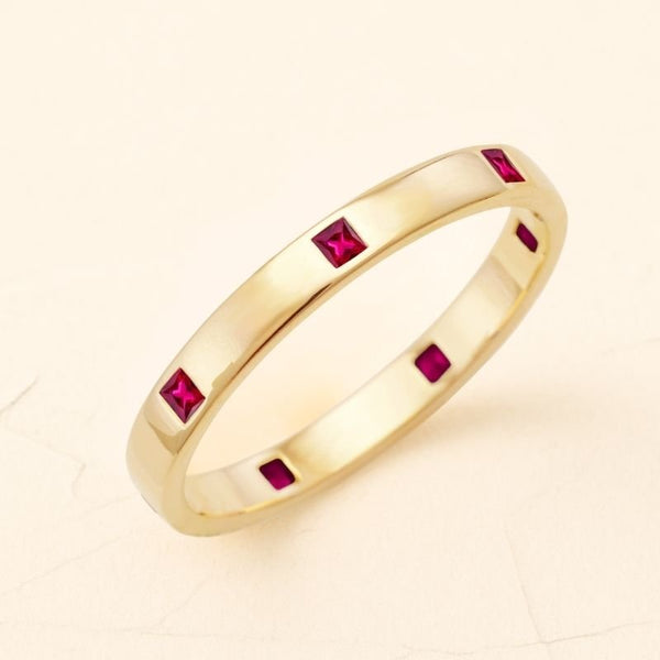 Viyom ruby wedding ring for men